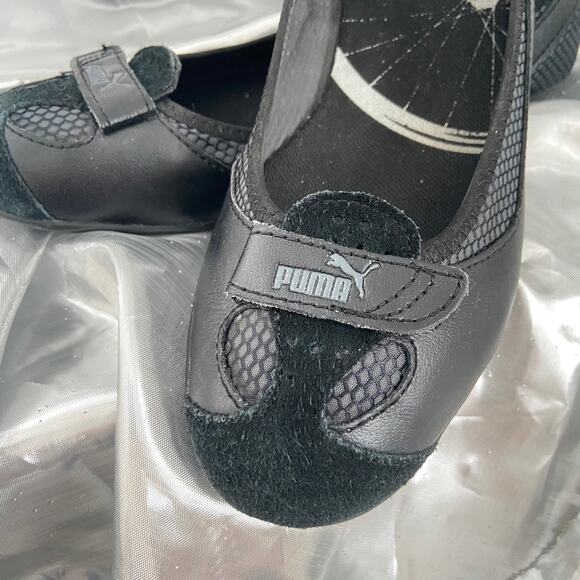Puma ballet flats y2k vintage archive black, women's size 6.5 - Picture 2 of 5